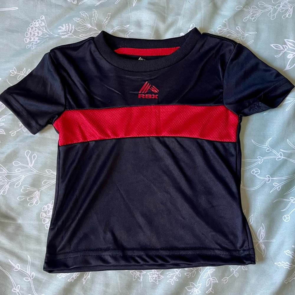 RBX Black and Red 12 Months Shirt and Shorts Set